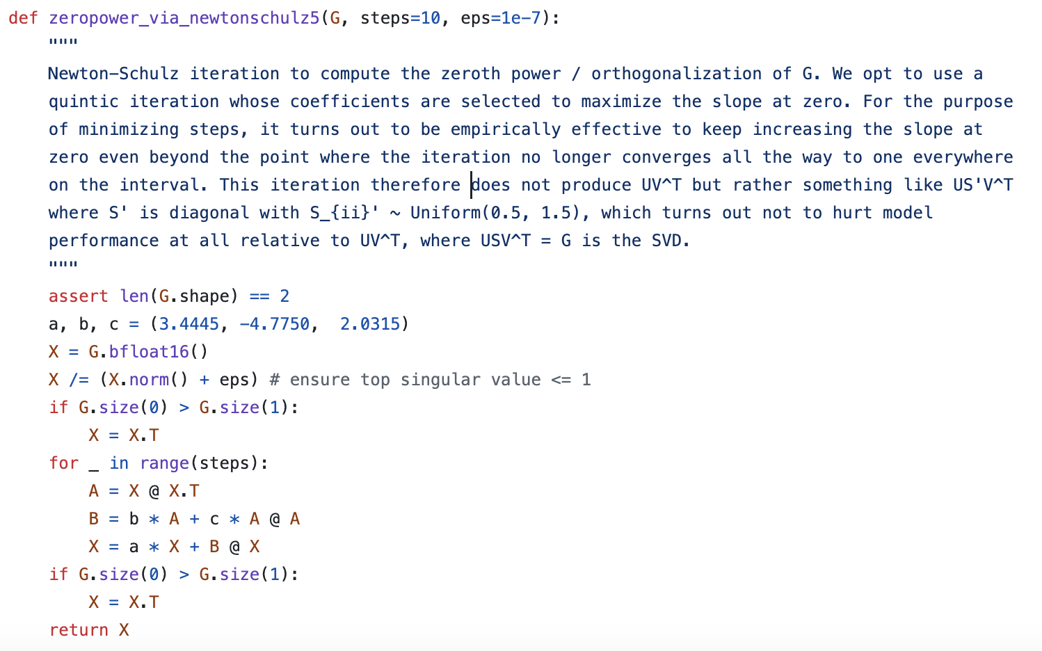 Muon优化器的Newton-schulz迭代